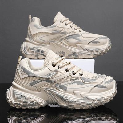 New Men's Sports Shoes Breathable Non-slip Casual Shoes Male Platform Wear-resistant Chunky Sneakers Soft Light Walking Shoes