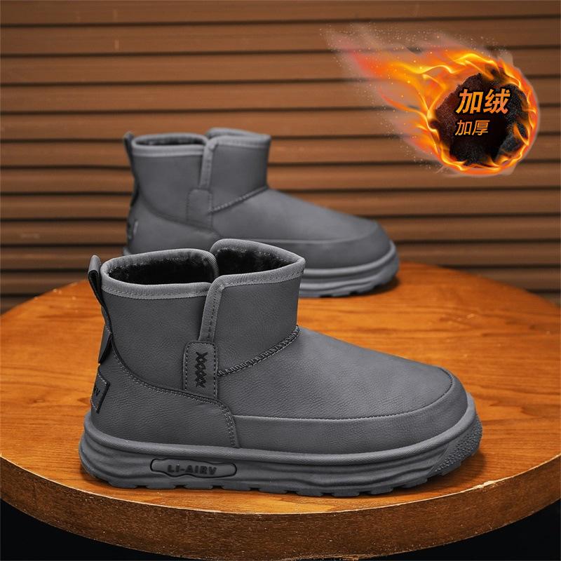 Snow boots new winter piled thickened cotton boots thick-soled waterproof and non-slip outdoor bread cotton shoes