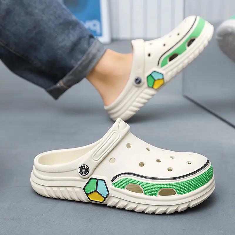 Indoor Pvc Slides Walk Around Home Beach Men's Shoe House Male Slipper Trend 2024 Original Style With 2025 New In Fun Elegant