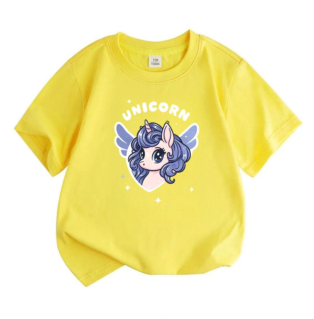 Kids Boys Girls 100% Cotton Crew Neck Short Sleeve T-Shirt,
