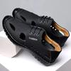 Men's Shoes Summer New Men's Hollow Sandals Men's Leather Surface Casual Hollow Hole Shoes Men's Leather Sandals