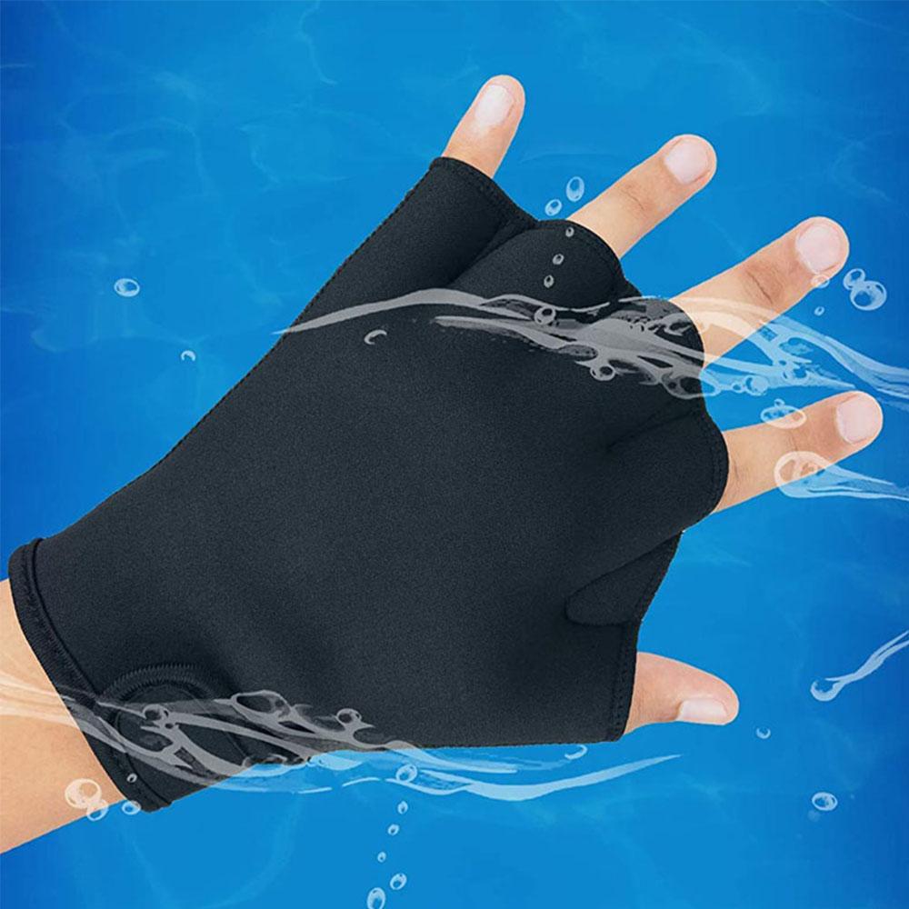 2 Pairs of Swimming Gloves Aquatic Swim Training Gloves For Diving Aerobics