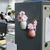 2PCS Exquisite Refrigerator Magnets Vase Colorful Mini Plant Vase Vase Fridge Stickers  Restaurant
