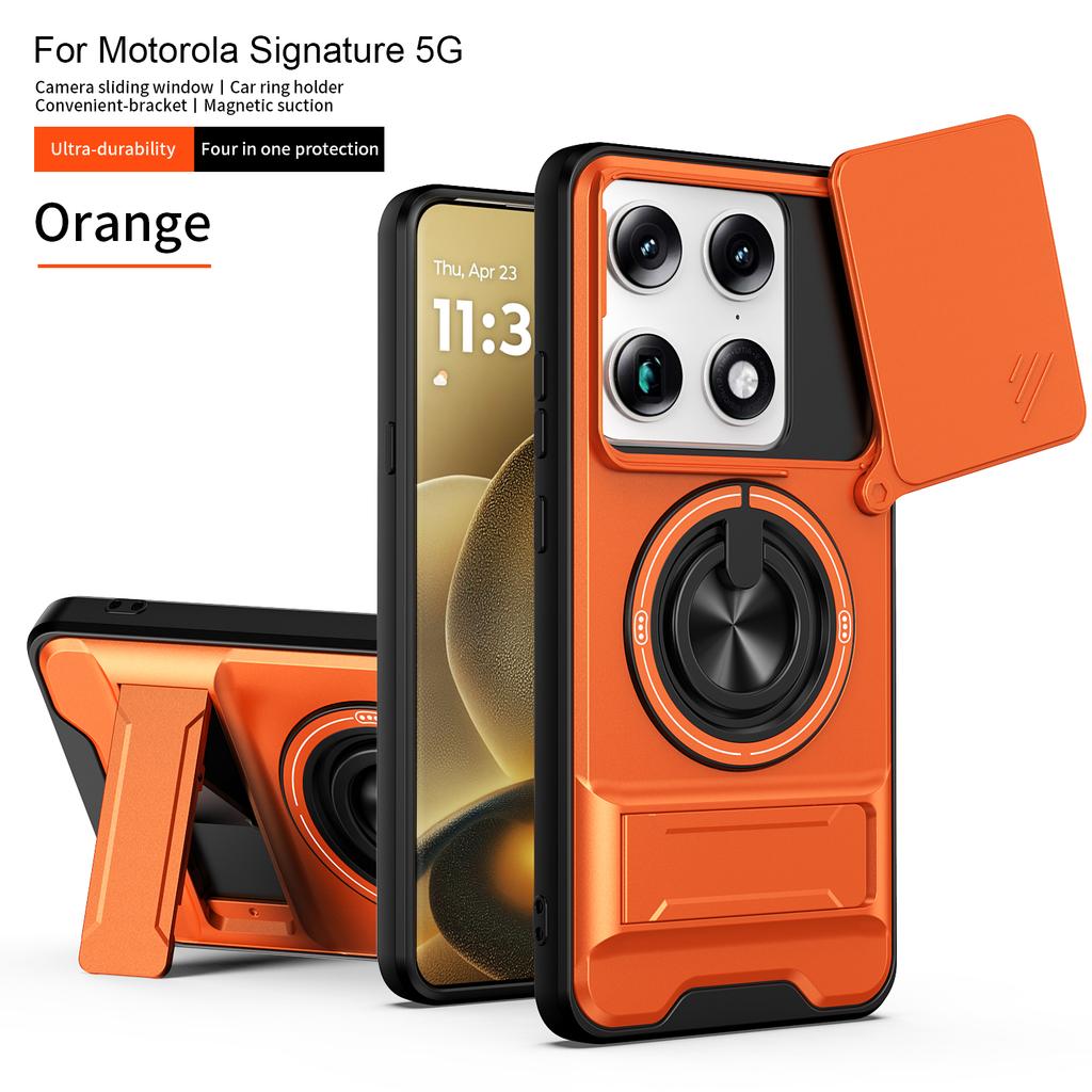 Dla Motorola Signature Case Pokrowiec Moto Signature 5G Magnetyczny Uchwyt Składany Magsafe Pancerz Wojskowy Pokrowiec Ochrona Aparatu