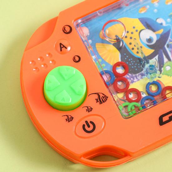 Cartoon Game Console Interesting Water Ring Toss Large Screen Retro Style Interactive Game Thinking Ability Plastic Children Handheld Game