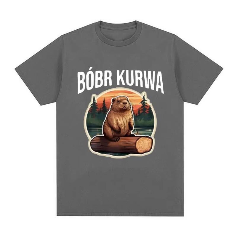 

Bober Kurwa Bobr Tshirt Funny Meme Graphic Unisexs Women Fashion Hip Hop Short Sleeve Loose Tshirts Cotton Comfort T Shirt S