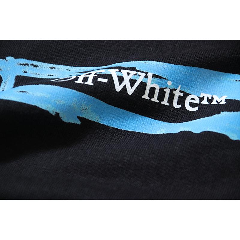 Off-White 2026 Summer New Letter Graffiti Arrow Pattern Printed Short Sleeved T-shirt for Men and Women