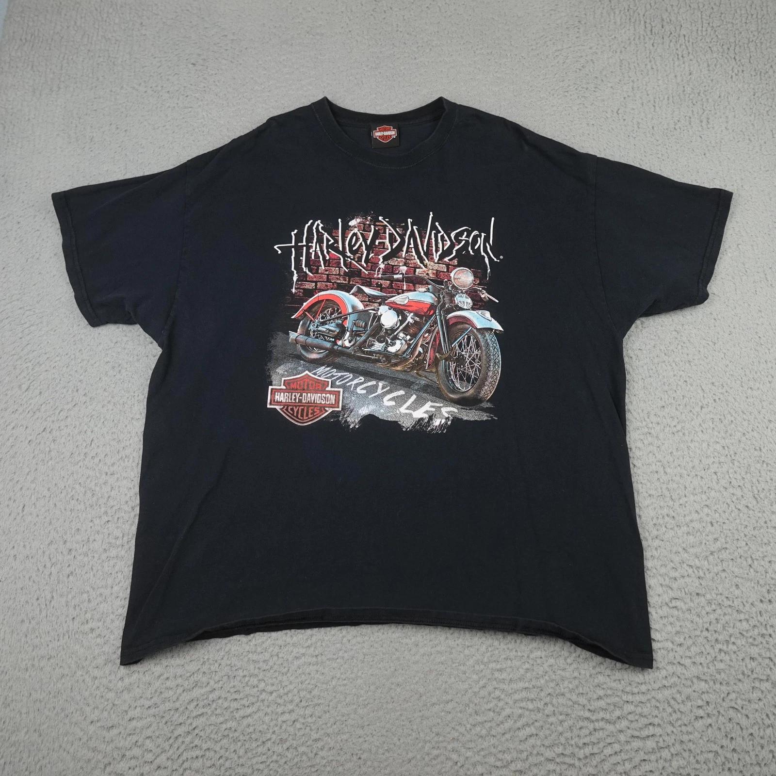 Harley-Davidson Shirt Mens 2XL St Kitts Motorcycle Graphic Viking Tee 3XL