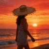 Elegant Raffia Sun Hat With Adjustable Size And Breathable Open Weaving For Beach Vacation Outdoor Activity Travel Gear