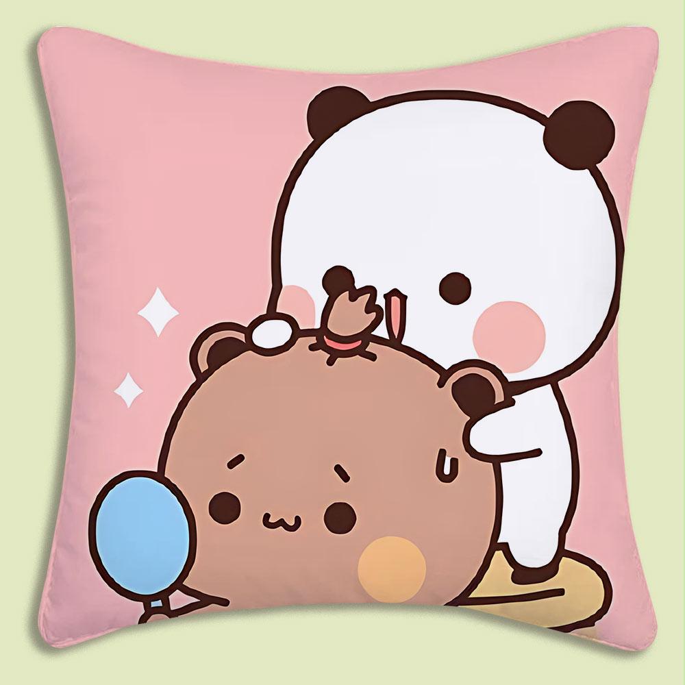Cartoon Bubu Dudu Pillow Covers Cartoon Sofa Decorative Home Double-sided Printing Short Plush Cute Cushion Cover