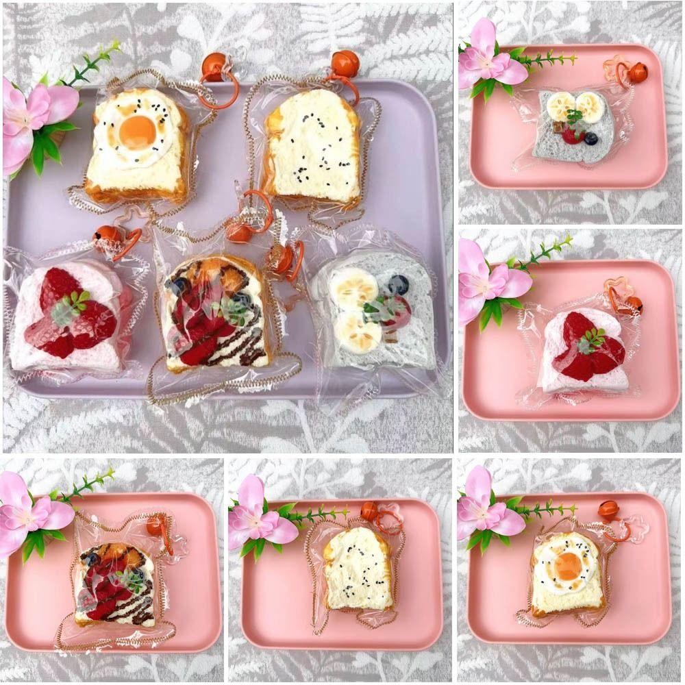 Double Layer Stress Relief Toy Slow Rising Fidget Toy Realistic Bread Toy Photography Props