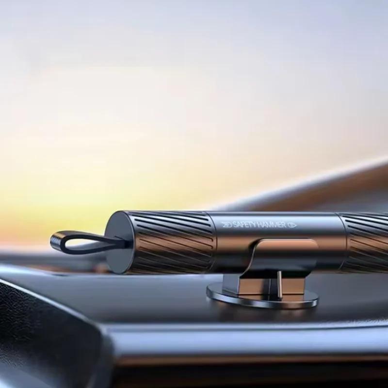 2-in-1 Auto-Sicherheitshammer Notfall-Fensterglasbrecher Sitzgurt-Schneider Hohe Härte Wolframstahl Rettungswerkzeug Autozubehör