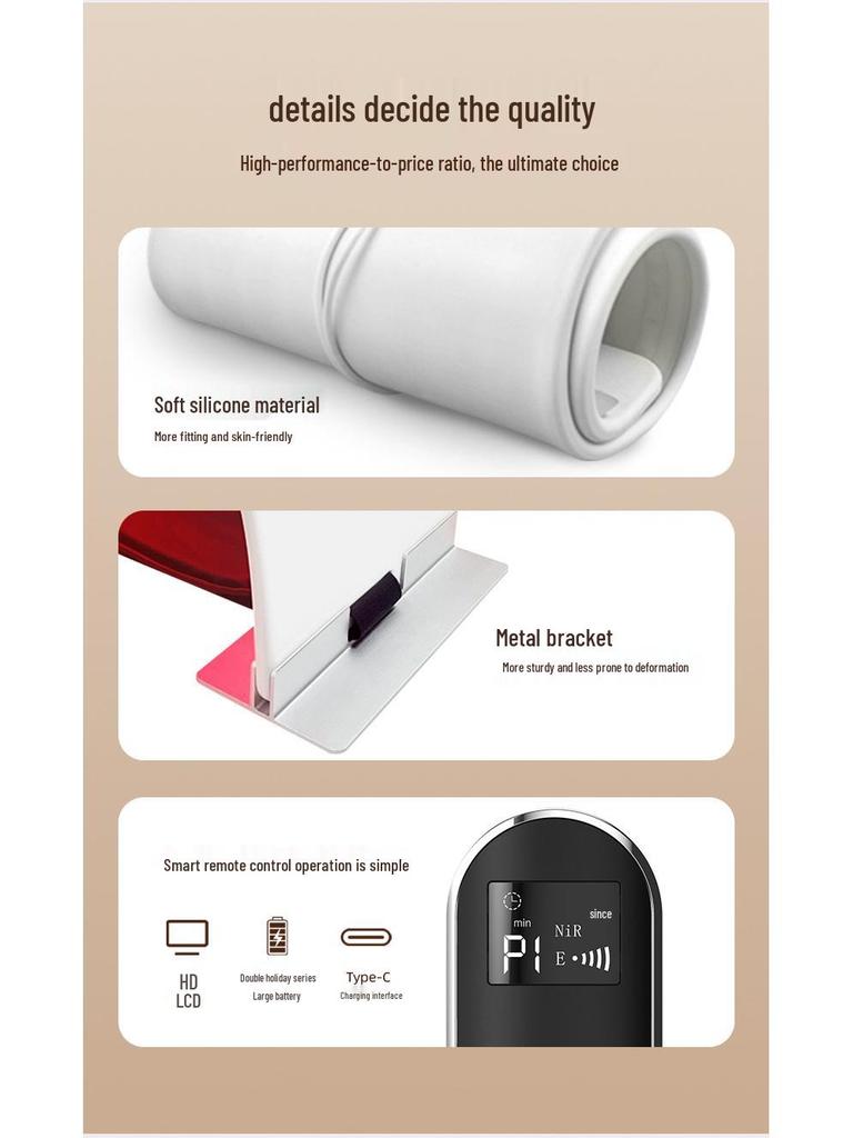 7-Color Silicone PDT LED Photon Skin Rejuvenation Panel with Red Light Waist Belt