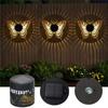 Solar Mandala Lights Outdoor Back Porch Decor Solar Mandala Fence Lights Warm White for Garden Post Patio Backyard Yard Decor