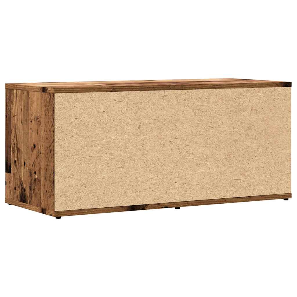 TV Stand with Rustic Wood Look 80 x 34 x 35.5 cm Engineered Wood