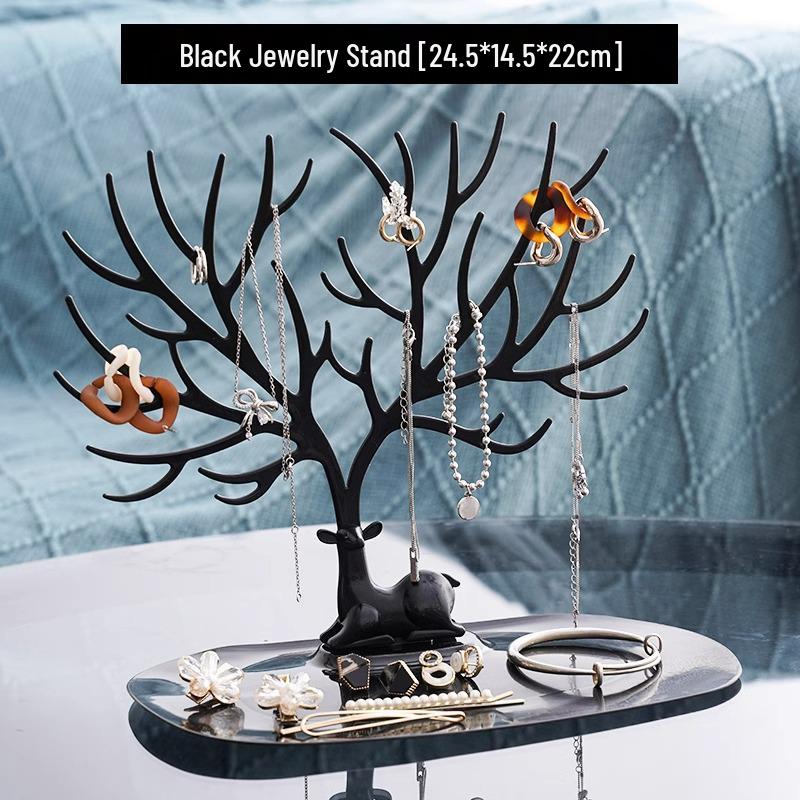 Creative Antler Tree Jewelry Holder: Earring, Bracelet, and Ornament Storage Rack for Home Decor