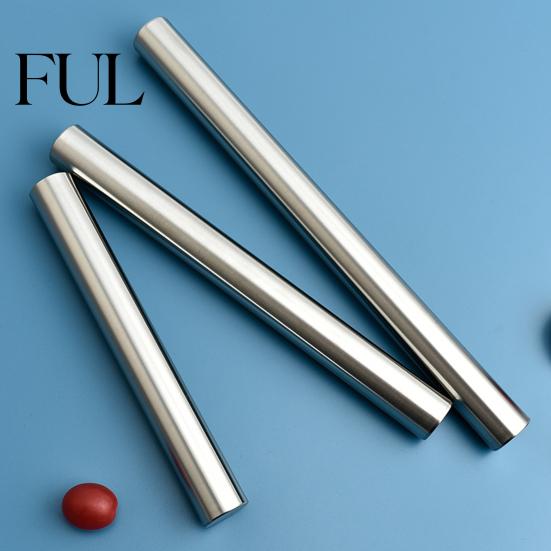 Rolling Pin Dough Reusable Food Grade Not Sticky Polished Long-lasting Labor-saving Stainless Steel Smooth Surface Making Kitchen for Roller