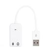 White USB 2.0 Channel Virtual 7.1 Effect Xear 3D Audio Sound Card Adapter For XP