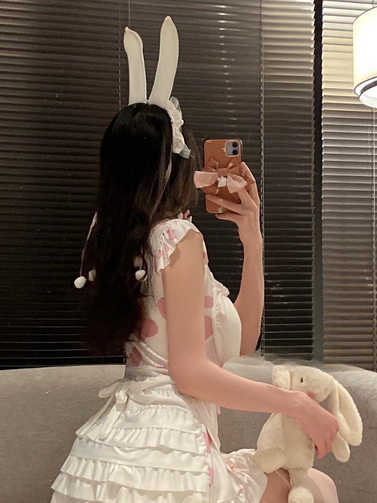 Naughty Sexy Lingerie Cute Lolita Lace Sling Sleepwear Sexy Bra Porn Transparent Skirt Set Sexy Bodysuit Women Underwear Set