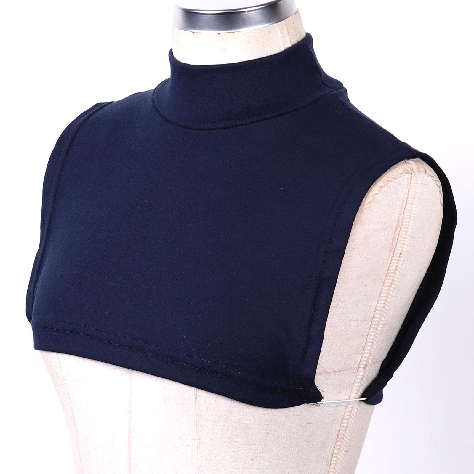 

Женский искусственный воротник с искусственным воротником и воротником-стойкой, блузка с половиной верха, воротник-свитер, воротник-стойка темно-синий