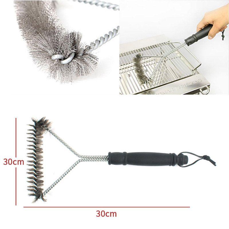 Versatile 12-inch Non-stick Bbq Brush Featuring Stylish Design And Durable Steel Wire Bristles