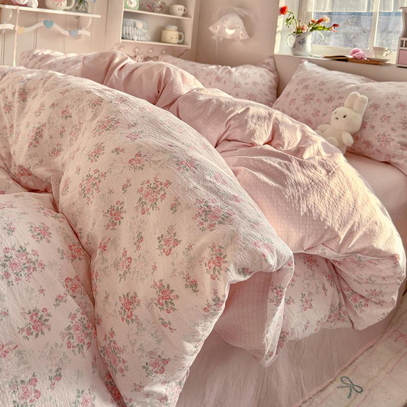 Pure Cotton Cloud Feel Double Layer Dormitory All Cotton Wood Cotton Quilt Cover Soft Breathable Durable Bedding Essential
