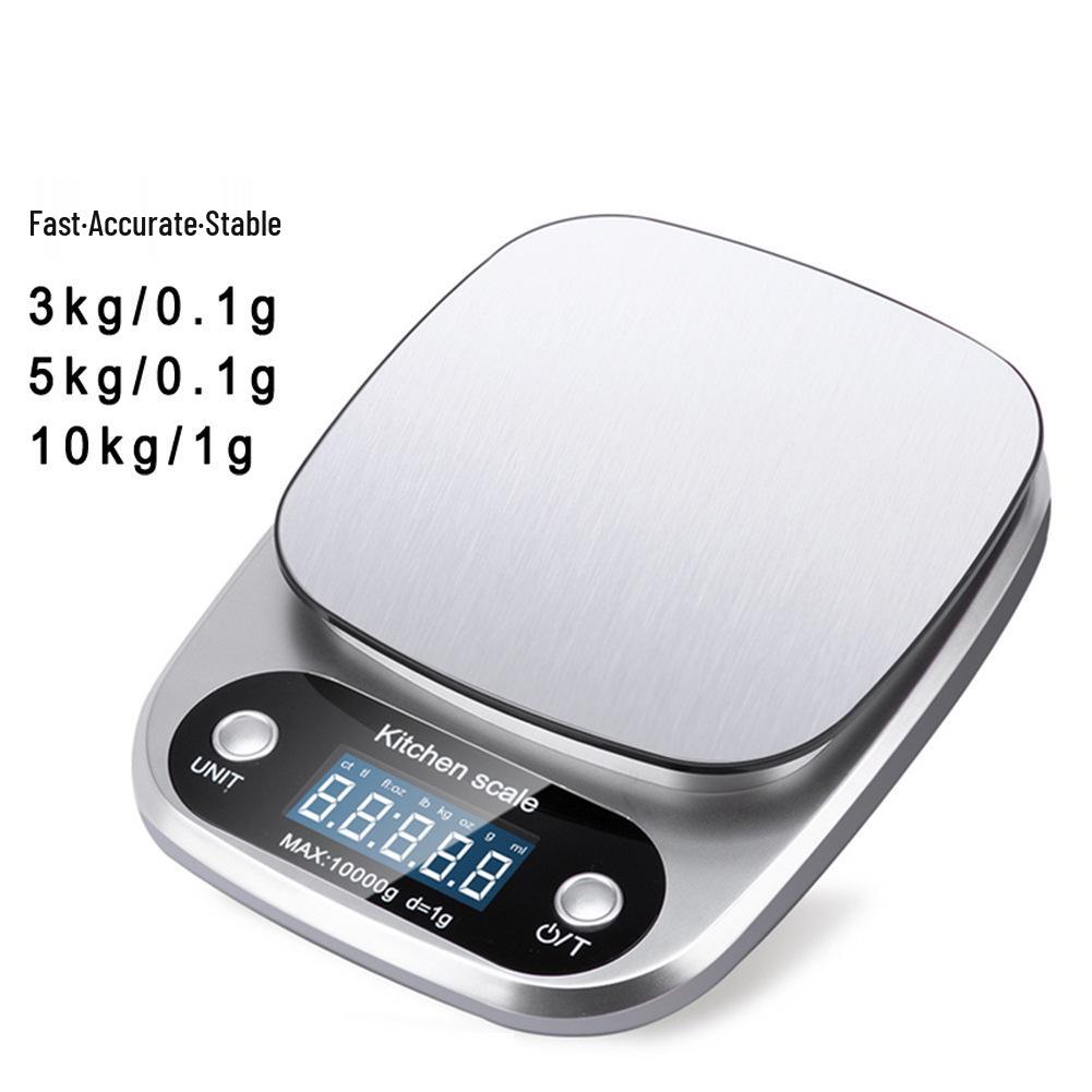 Rechargeable Stainless Steel Kitchen Scale for Baking and Coffee