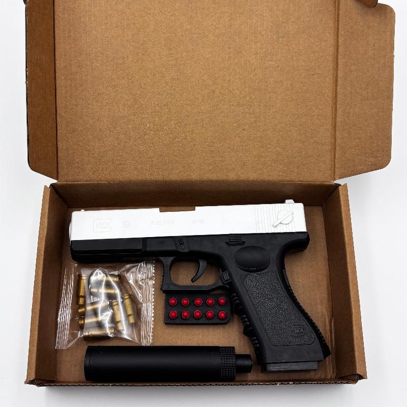 NEW High Quality Soft Bullet Air Gun Manual Toy Gun Lower Magazine Laser Outdoor Sports CS Game Weapons Children Gift Boys Gift