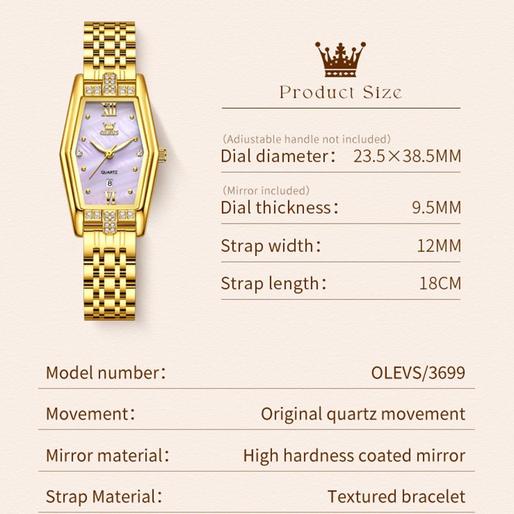 Elegant Women Watches Fashion Quartz Watches Waterproof Luminous Stainless Steel Wristwatch Gifts