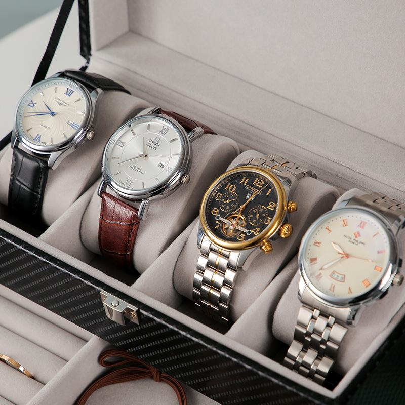 Leather Multi-Purpose Home Storage Box Small Objects Organizer Watch Case Glasses Storage Gift Box