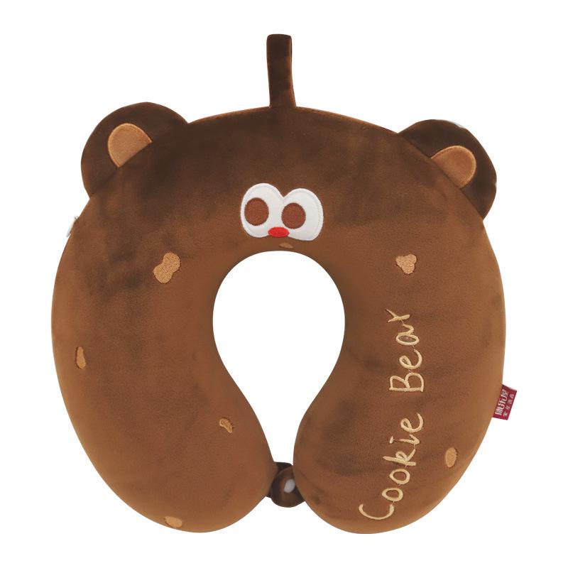 Cuscino per il Collo a Forma di U in Memory Foam con Animali dei Cartoni Animati per Viaggio, Casa o Ufficio Reclinabile