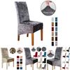 Stylish Crushed Velvet Dining Chair Covers With Secure Fit And Quick Recovery Stretch