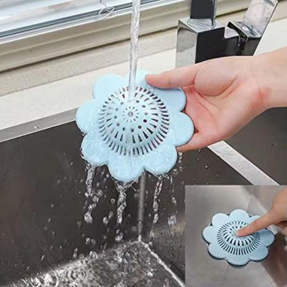 4Pcs Anti-clogging Sink Filter Silicone Hair Catcher Practical Hair Stopper For Bathroom