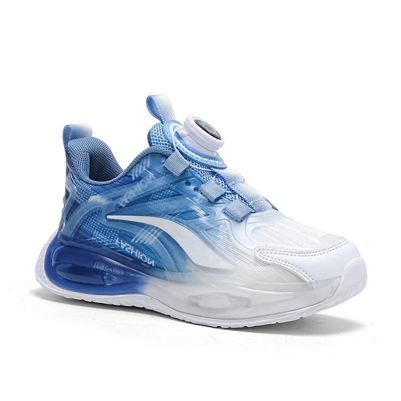 Boys' 2025 Spring Mesh Running Shoes with Rotating Buckle - Breathable, Sporty Design for Medium and Large Children