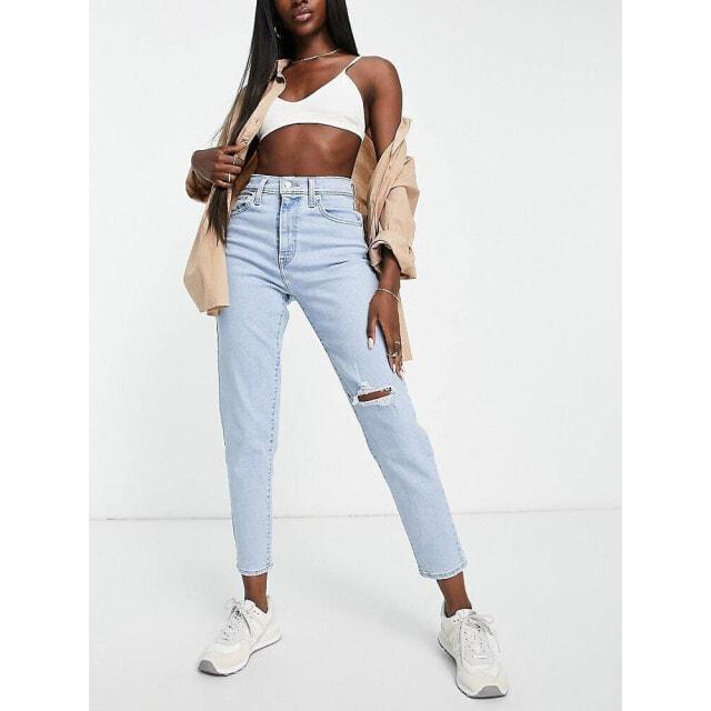 

Levi s high waisted mom jeans in light wash blue