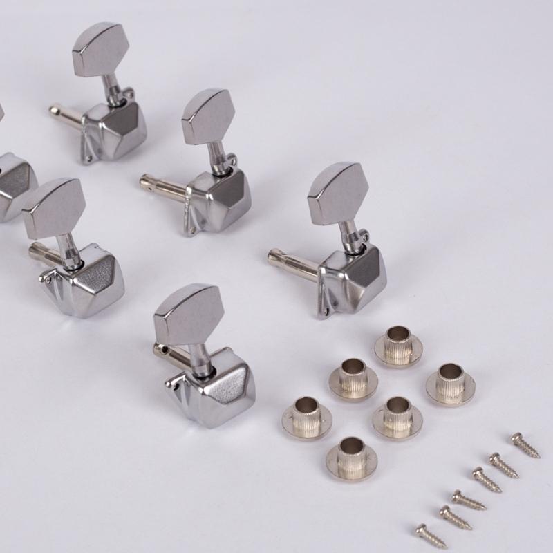 6Pcs Metal Guitar Tunings Pegs 3L3R Machine Head String Tuners Tunings Key Replacement Acoustics Guitar Tuner Enduring