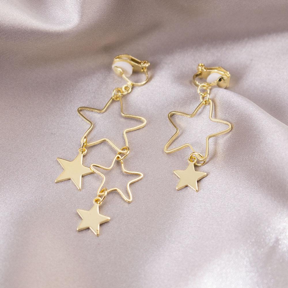 Brincos de pressão triangulares elegantes para orelhas não furadas - Versáteis e com um toque de luxo leve para o uso diário.