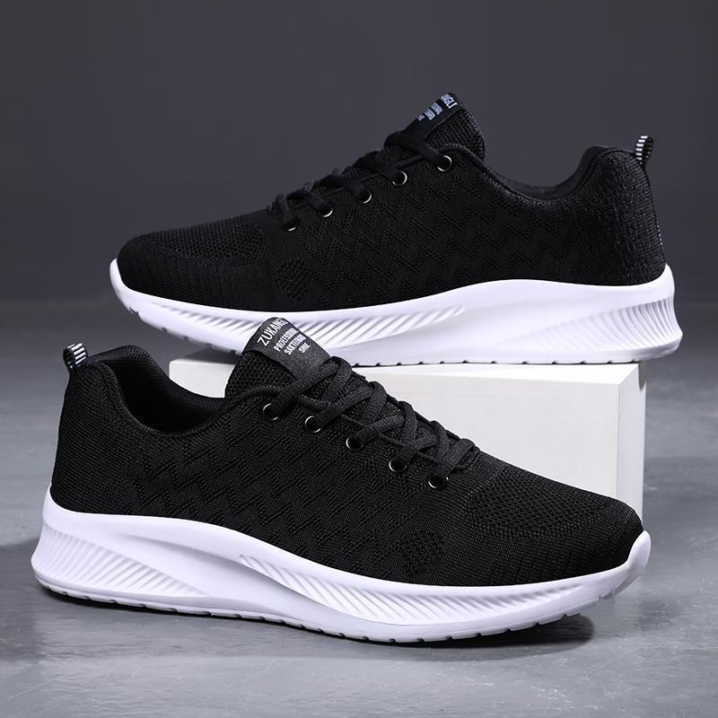 

Men s Autumn & Winter Mesh Sneakers - New Style, Trendy Black and White Casual Sports Shoes 39 белый/чёрный