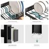 Retractable Kitchen Sink Storage Rack for Bowls and Plates