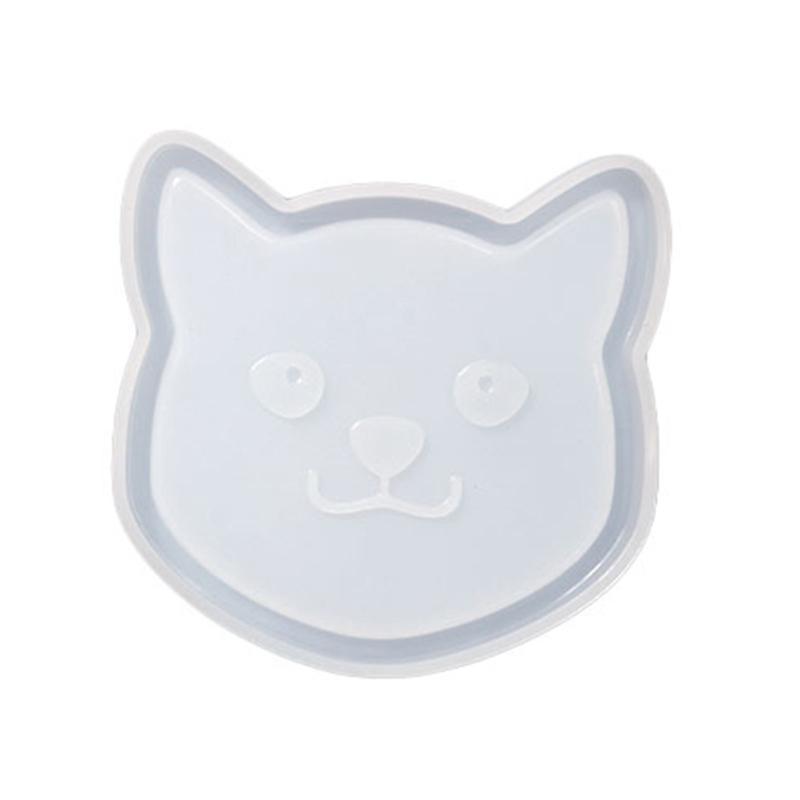 Niedliche Katzen Knochenform Untersetzer Harzformen Haustier Tassenunterlage Silikonform Hitzeschutzmatte Formen für Heimdekorationen Werkzeug