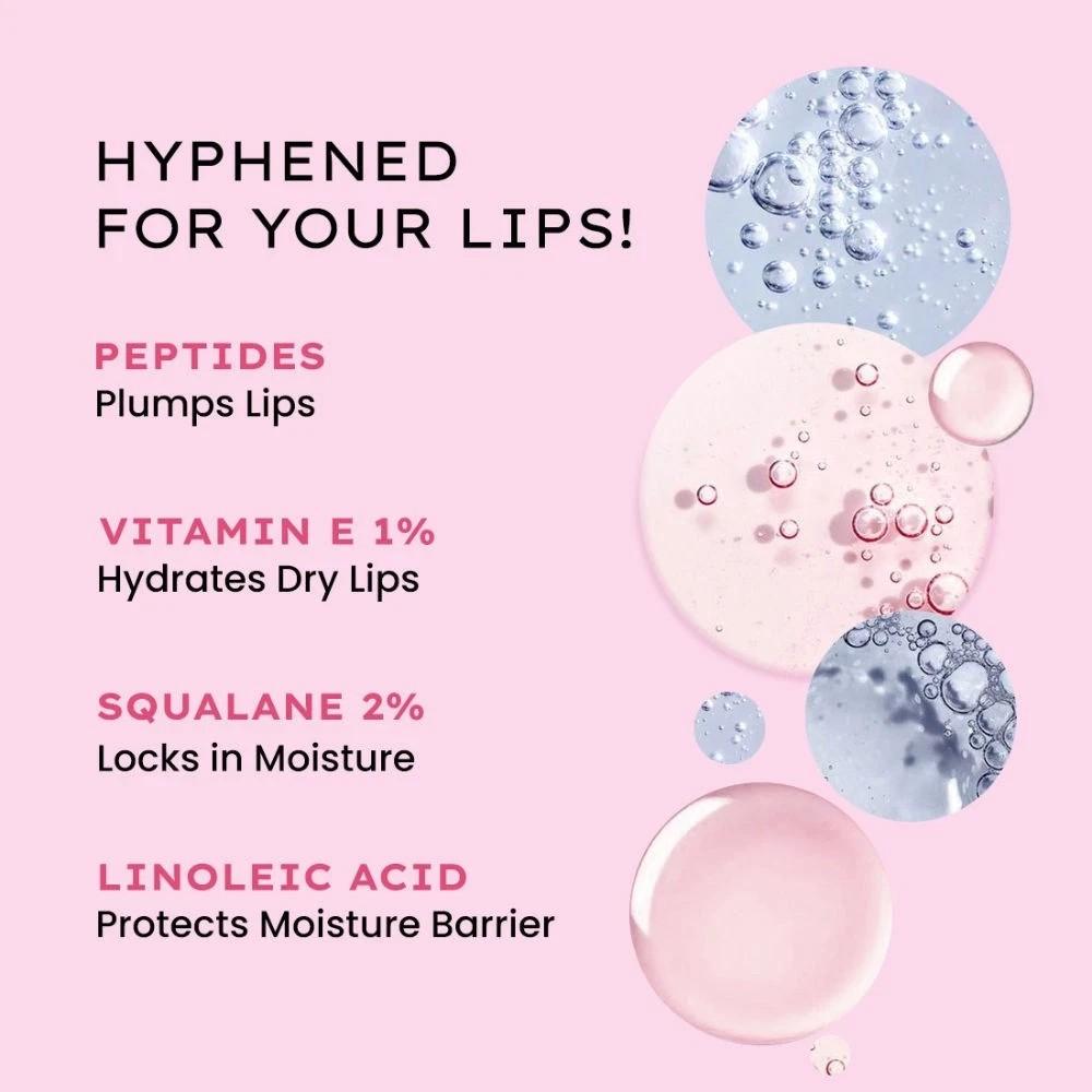 Hyphen Tinted Lip Balm - Marshmallow, 1% Vit E, 2% Squalane & Peptides,Brightens