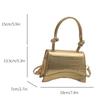 Trendy and Fashionable Candy Colored Crocodile Patterned Shiny Small Square Bag Shoulder Bag and Crossbody Bag Commuting Party
