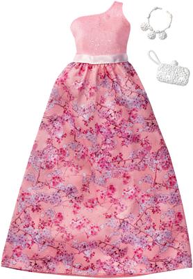 Barbie Fashions Complete Look - Peach One Shoulder Dress