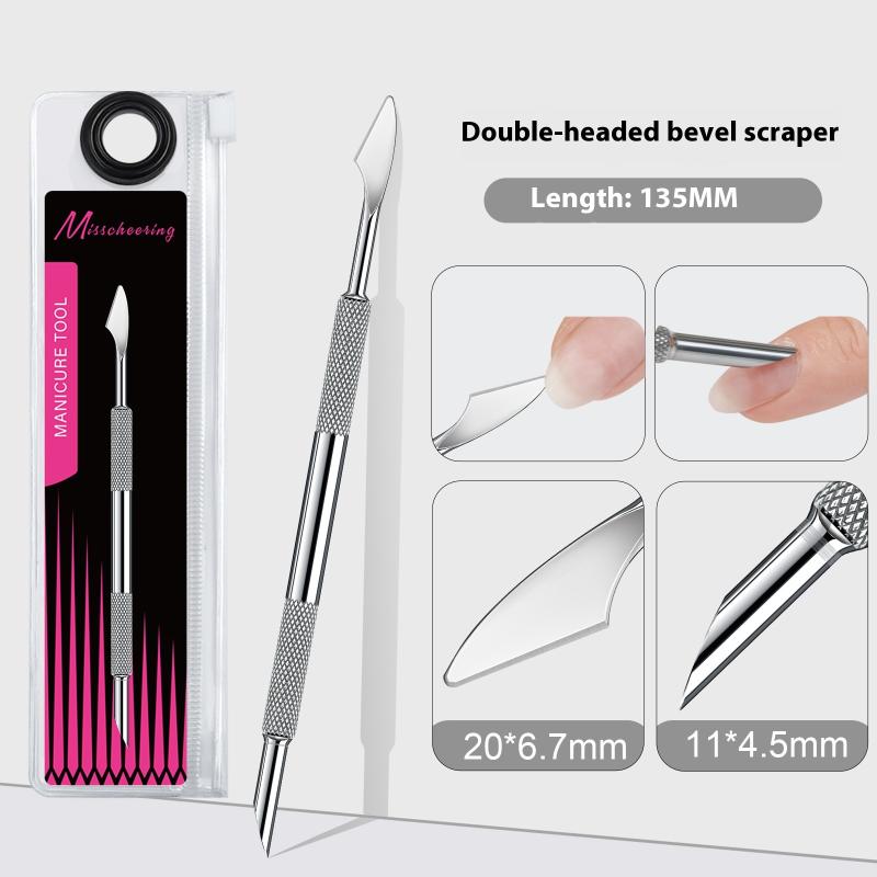 Nail Cuticle Pusher Set with Self-Adhesive Sandpaper 100#180#240# Flaky File Trimming Pre-Polishing Manicure Tool 5/10 Sheets