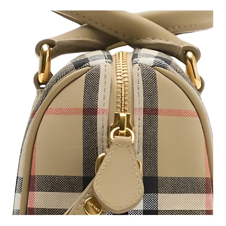Burberry Mini Borsa in Pelle con Manico Superiore Borse da Donna Beige 81174171