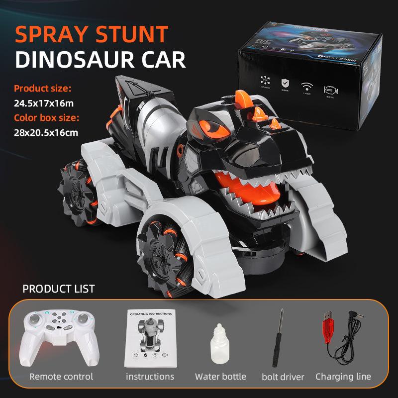 

Drift Spray Dinosaur Racing High Speed Music Light 2.4g пульт дистанционного управления детская электрическая игрушечная машинка чёрный