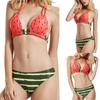 Women's Fashion Sexy Split Swimsuit Watermelon Red Beach Swimsuit Suit