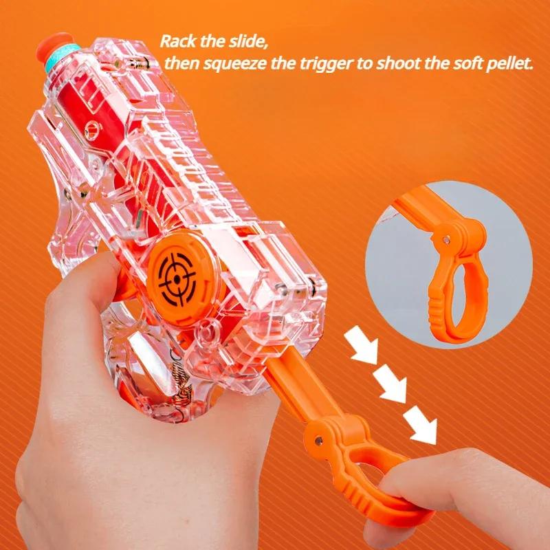 Pistolet AK47 à tir manuel, fausse arme, balles souples EVA, jeux de tir intérieur et extérieur pour garçons, jouets de fête, cadeaux d'anniversaire et de Noël pour enfants