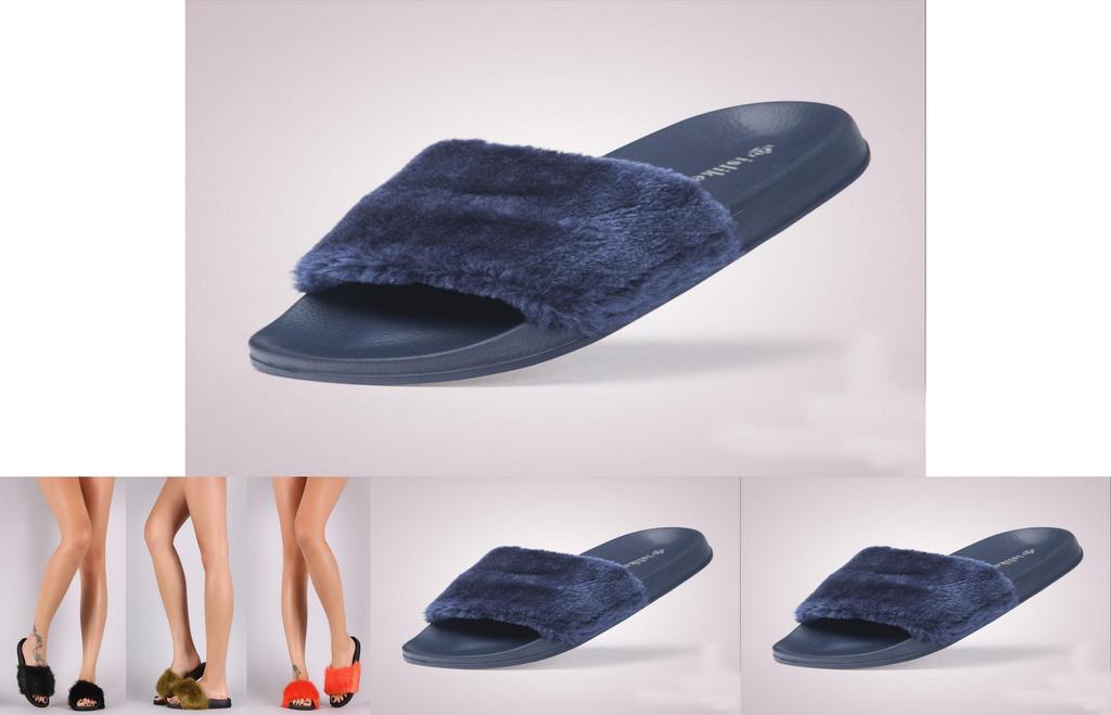 Luxurious Faux Fur Slides Inspired By Rihanna With Premium Quality And Style