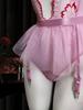 European & American Sexy Lingerie Set: Hollow-Out Bodysuit with Erotic Puffy Skirt